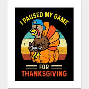 Happy Thanksgiving Gamer Turkey Video Game Lovers Kids Boys Posters and Art